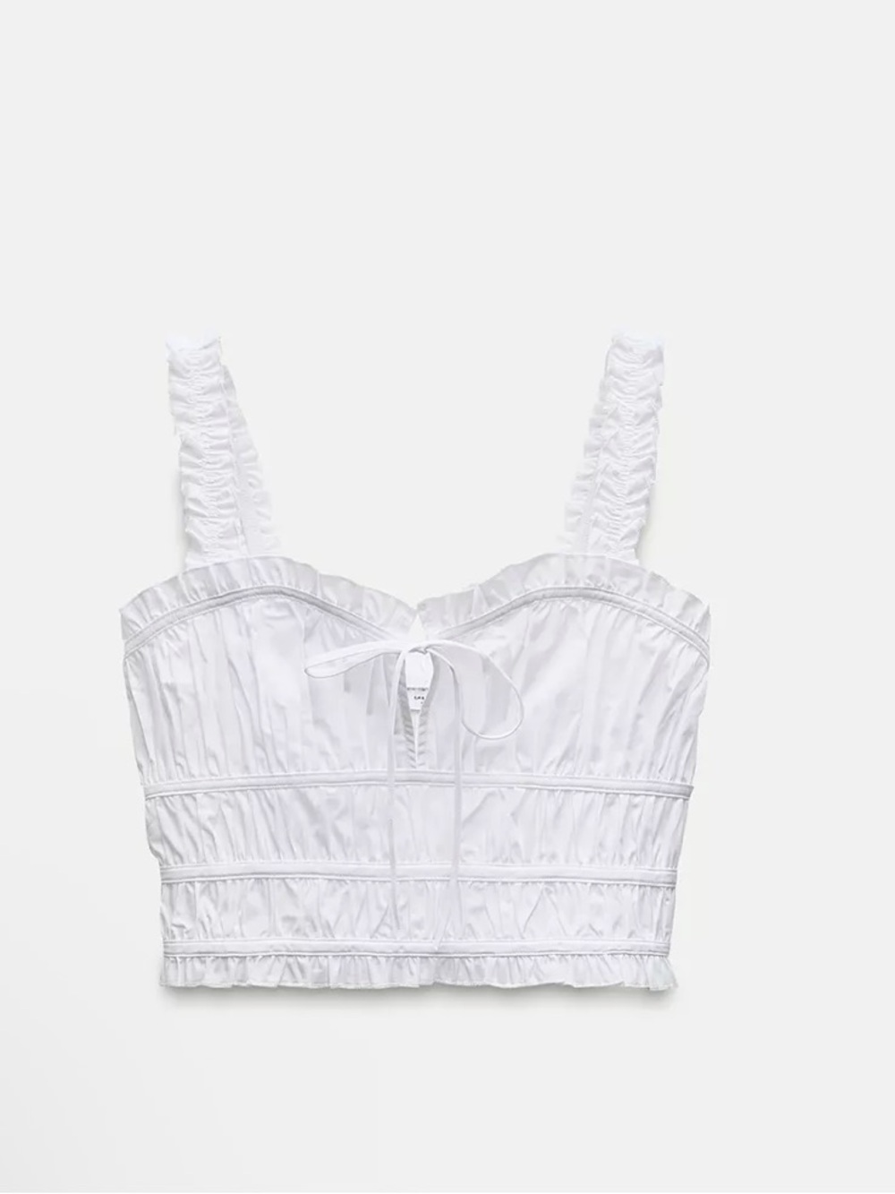 Zara DRAPED POPLIN TOP